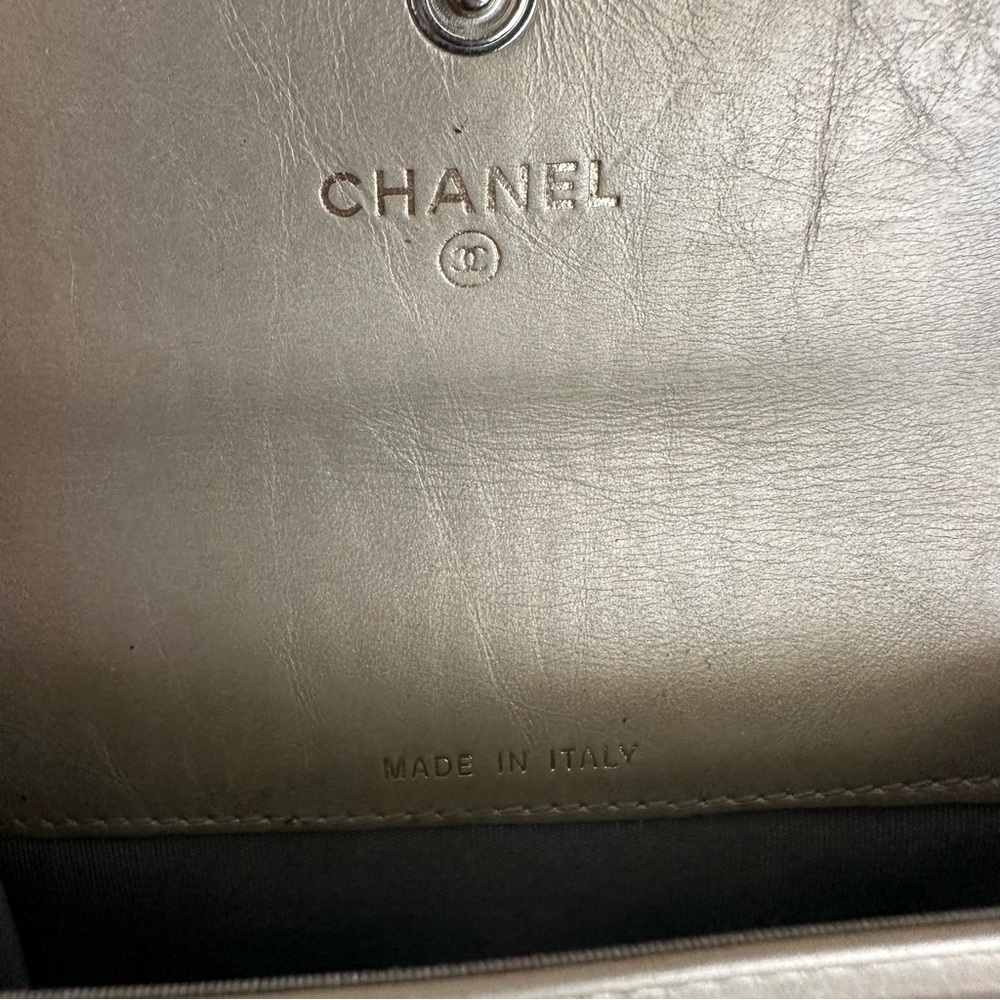 Chanel Palette Metallic Aged Flap Card Case Authentic 2011 Gold - Picture 11 of 15